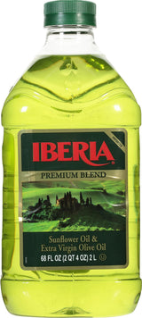 Iberia Premium Blend, Sunflower Oil & Extra Virgin Olive Oil, High Heat Frying, 68 Fl Oz