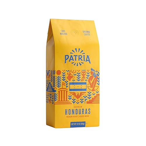 Patria Honduras Medium Roast Ground Coffee, 12oz Bag (Pack of 1)