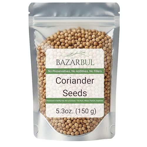 Coriander Seeds Whole, 5.3oz, Cilantra, Coriander for Cooking, Pickling Spice, Canning, Biltong, Cornbeef Brisket, Corriander Tea, AKA Dhania