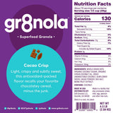 gr8nola CACAO CRISP - Healthy, Low Sugar, Vegan Bulk Granola Cereal - Made with Superfoods Cacao, Coconut, and Sunflower Seeds, Soy Free, Dairy Free