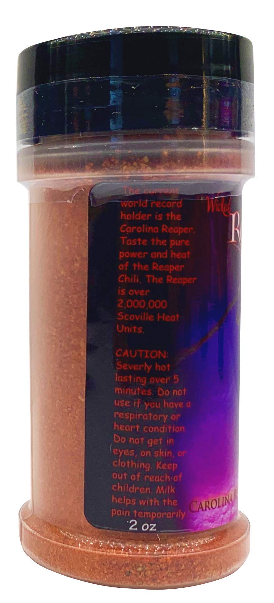 Wicked Reaper Carolina Reaper Chili Powder - 2 oz | Extreme Heat Dried Spice, 2.2 Million+ Scoville Heat Units | All-Natural Ghost Pepper Alternative