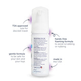 plusOne Adult Toy Foaming Cleaner, Fragrance Free, Pro-Skin Gentle Formula, Non-Sticky, No Scrubbing, Easy To Use Dispenser, TSA Approved