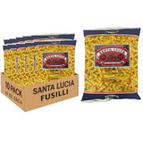 Pasta Santa Lucia Fusilli, Pack Of 10 (16 Oz Each), Authentic Italian Corkscrew Rotini, 100% Durum Wheat For Pasta Salad, Pesto, & Thick Sauces