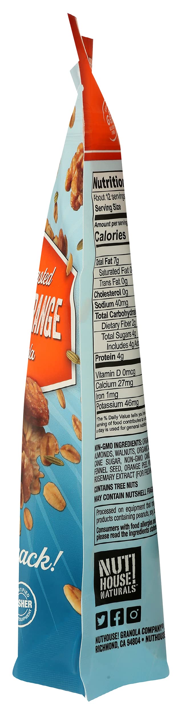 Nuthouse Granola Slow-Roasted Harvest Orange Premium Granola, 12 OZ