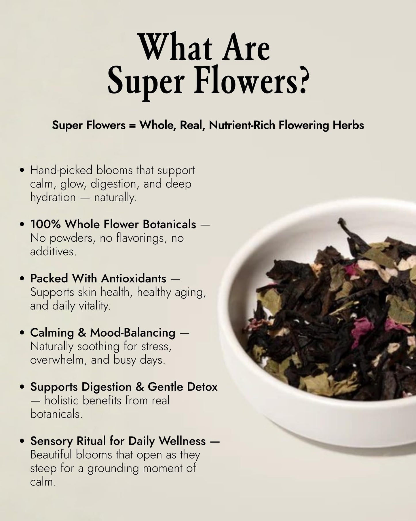 The-Qi Detox Tea Blend - 100% All Natural Dried Flowers & Loose Herbs for Cleanse & Wellness - Oolong Tea, Mulberry & Mint Leaves, Rose Petals