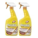 Rust-Aid Rust Remover Spray Gel for Bathroom Surfaces - Dissolves Tough Rust Stains on Contact - 22 oz (2 Pack) - Ilios Packaging