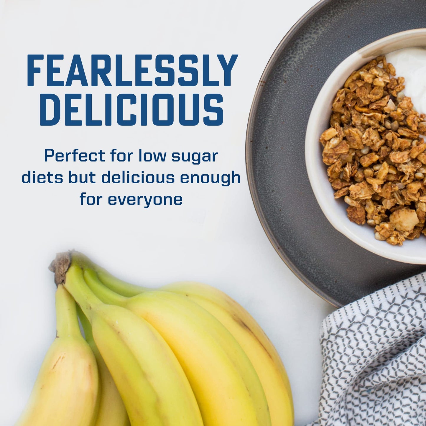 B. Fine Foods Grain-Free Crunchy Granola Snack of Coconut, Saba Chips & Premium Nuts - UnGranola Banana Foster - Zero-Refined Sugar, Gluten-Free