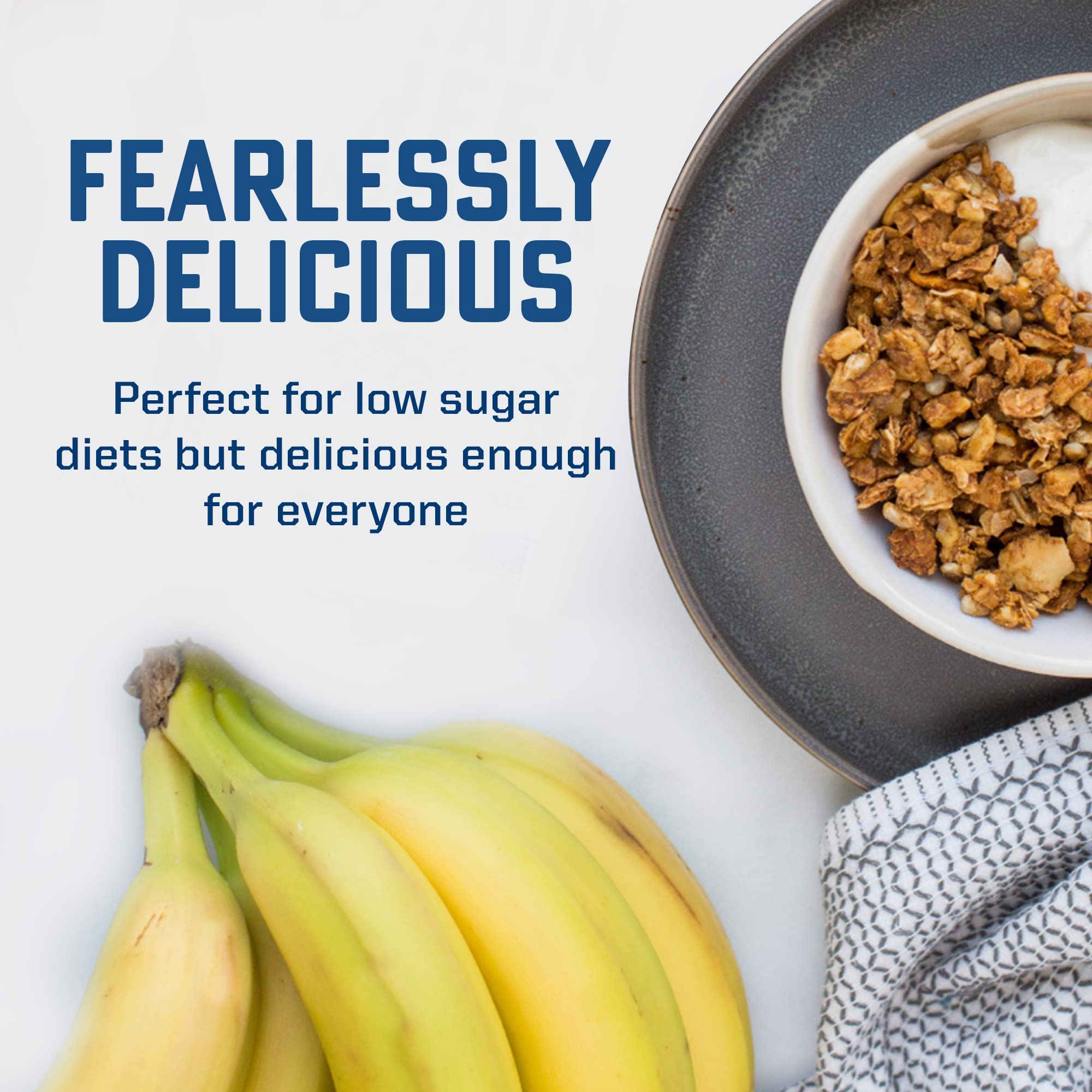 B. Fine Foods Grain-Free Crunchy Granola Snack of Coconut, Saba Chips & Premium Nuts - UnGranola Banana Foster - Zero-Refined Sugar, Gluten-Free