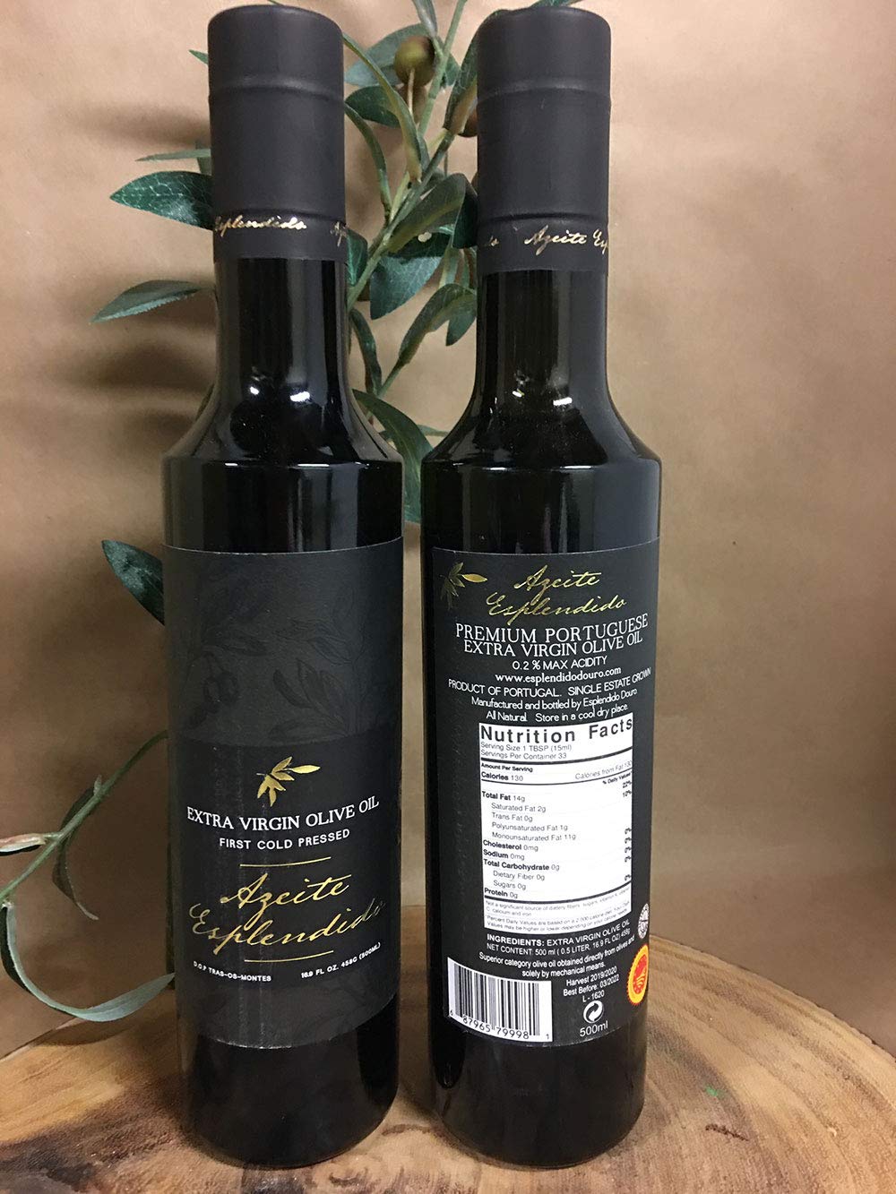Azeite Esplendido Douro Extra Virgin Olive Oil | 100% Portuguese | Single Estate EVOO | Cold-Pressed | Polyphenol-Rich | 500ml/ 16.9oz | 0.2% Acidity