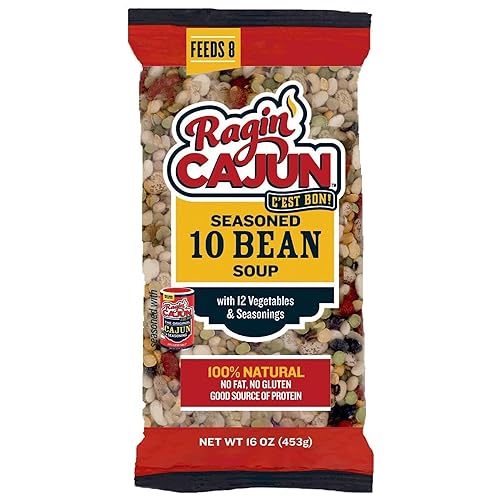 Seasoned Ten Bean Soup 16 oz Ragin Cajun (Pack of 1)