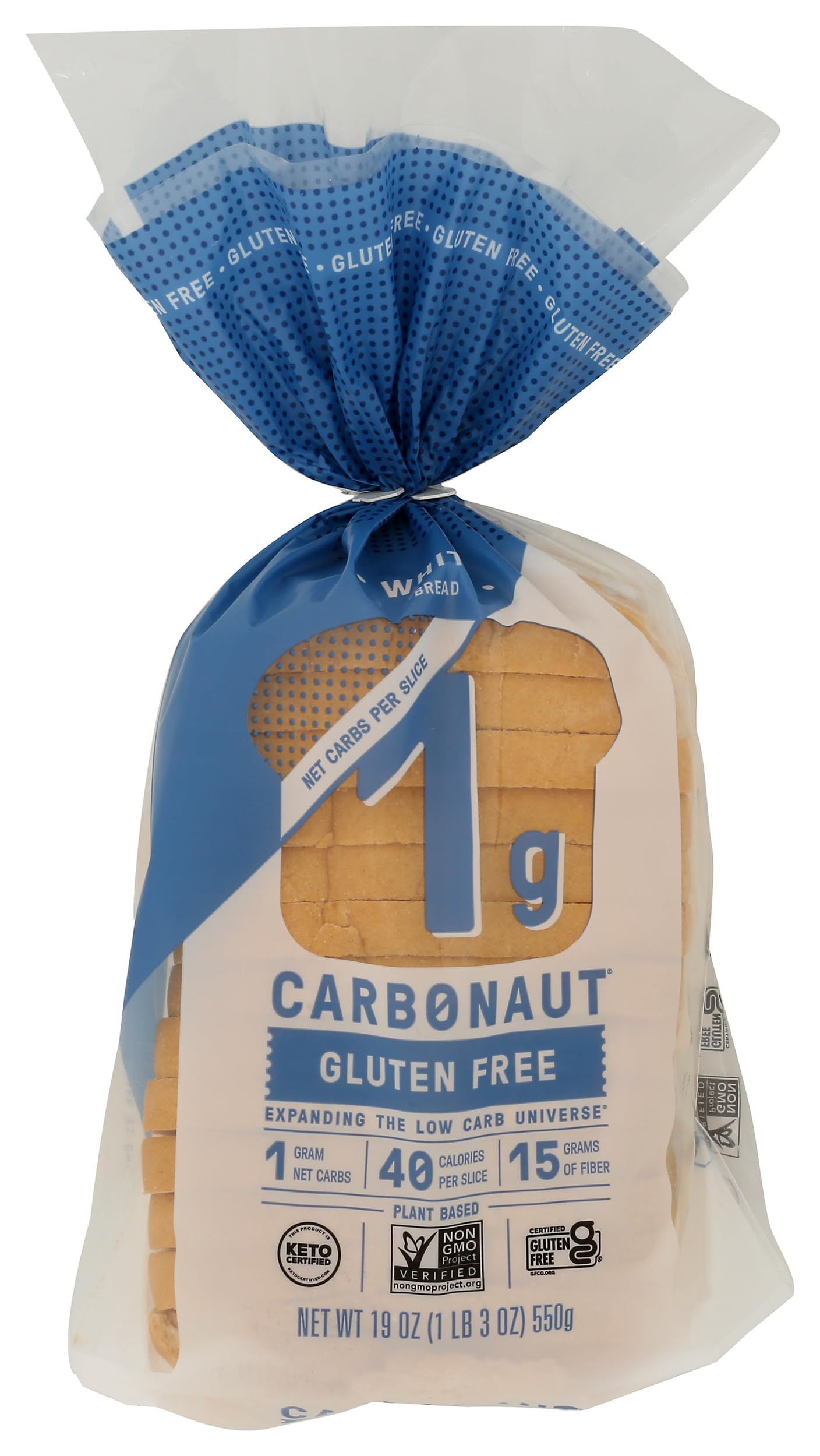 Carbonaut White Low Carb Keto Bread, 19 OZ