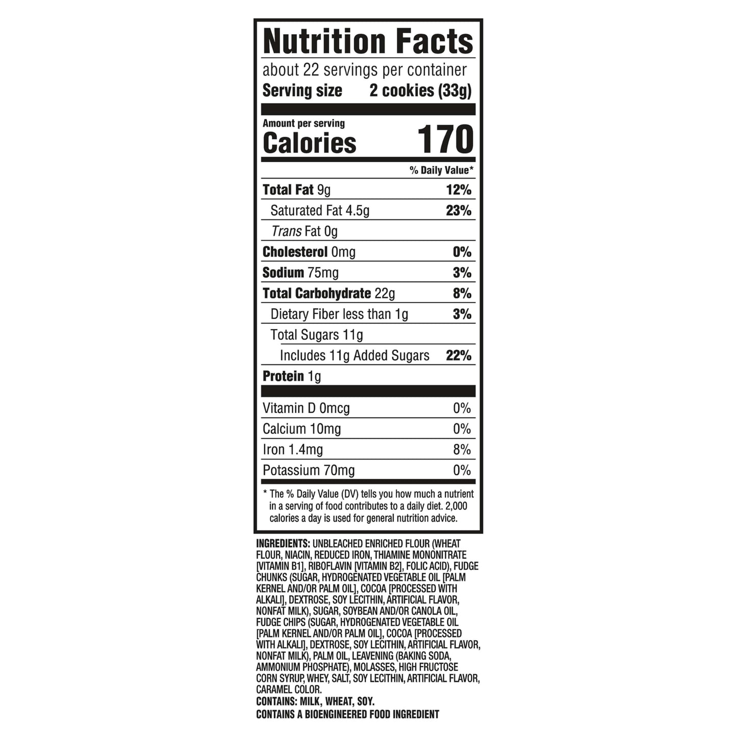 CHIPS AHOY! Chunky Fudgy Chocolate Chip Cookies, Party Size, 24.75 oz