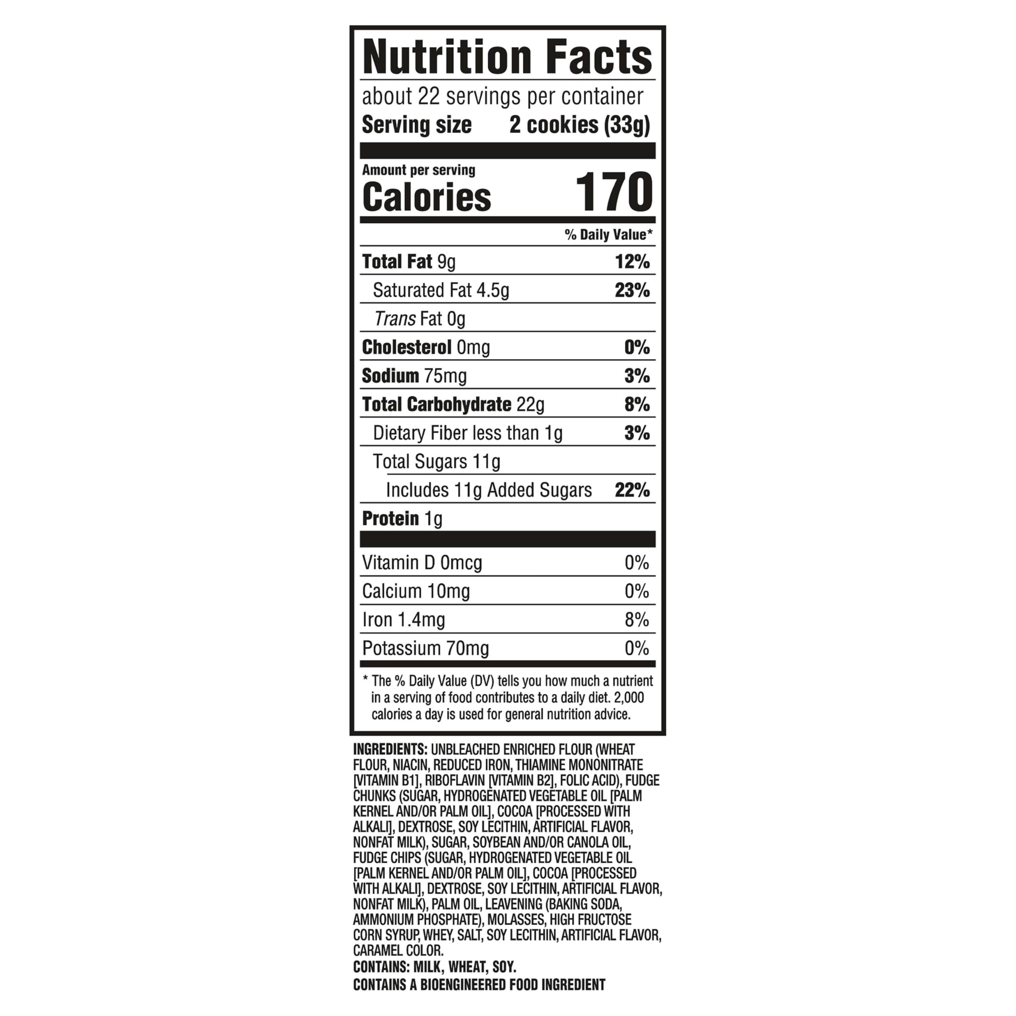 CHIPS AHOY! Chunky Fudgy Chocolate Chip Cookies, Party Size, 24.75 oz