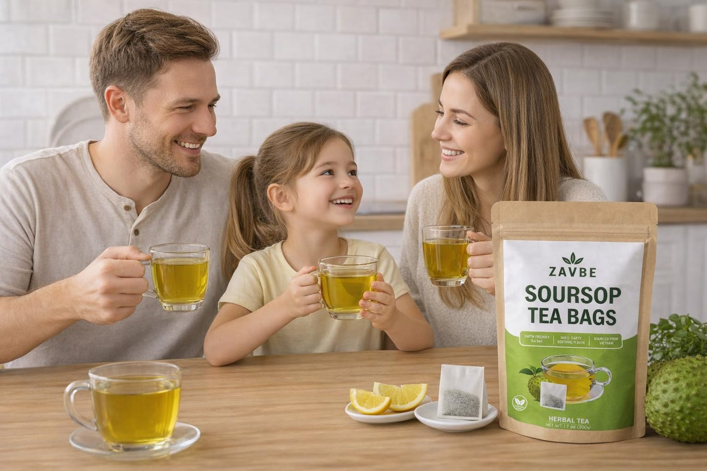 100 Soursop Tea Bags - 100% Pure Soursop Graviola Leaf Tea | Hojas de Guanabana | Wildcrafted | Caffeine-Free, Sugar-Free, Non-GMO, Vegan |