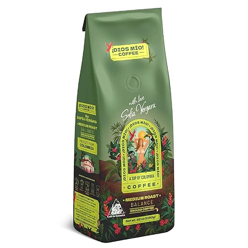 Dios Mio Coffee by Sofia Vergara, Medium Roast, Ground Premium Colombian Coffee, 42 Ounce Bag