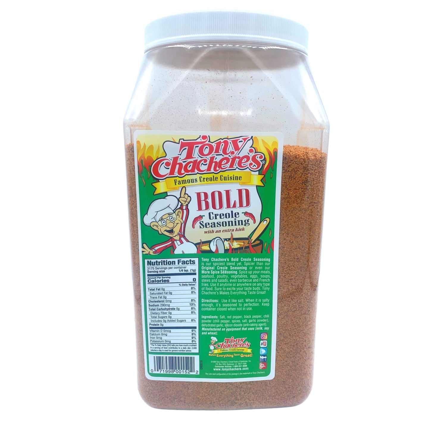 Tony Chachere’s Creole Seasoning Food Service Jugs - Original 8 lb, More Spice 7 lb or Bold 7 lb - Authentic Louisiana Flavor for Professional