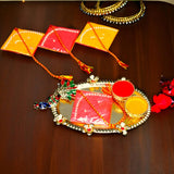 LOVENSPIRE Kite Style Mini Haldi Kumkum Packets for Pooja Thali - Decorative Sindoor & Turmeric Powder Combo for Wedding & Housewarming Favors