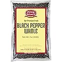 Spicy World Black Peppercorns Whole 7 Ounce - Perfect for Grinder