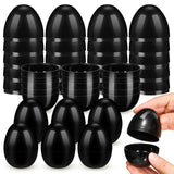 Silipull 36 Pack 3.1 Inch Jumbo Empty Plastic Eggs, Fillable Eggs for Egg Hunts, Candy Basket Stuffers, Party Favors, DIY Crafts(Black)