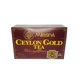 Mlesna Ceylon Gold Tea Luxury Blend 100 Tea Bags - Pure Ceylon Sri Lanka Finest Black Tea Box