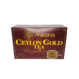 Mlesna Ceylon Gold Tea Luxury Blend 100 Tea Bags - Pure Ceylon Sri Lanka Finest Black Tea Box