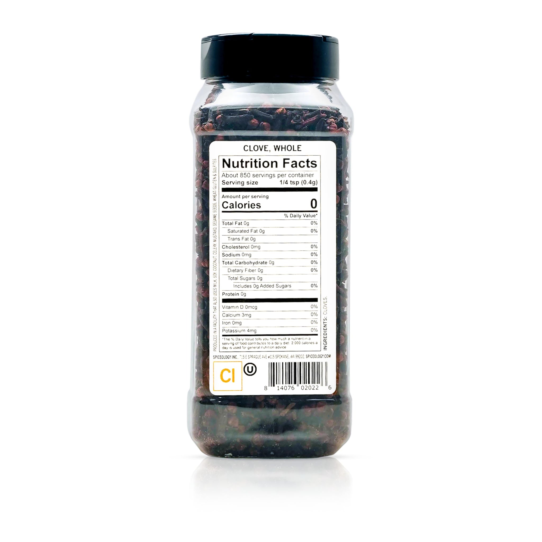 Spiceology - Whole Cloves - Premium Whole Clove Spice for Baking, Pickling, Mulled Wine, Chai, Ham Glaze, and Spice Blends - Fresh, Aromatic