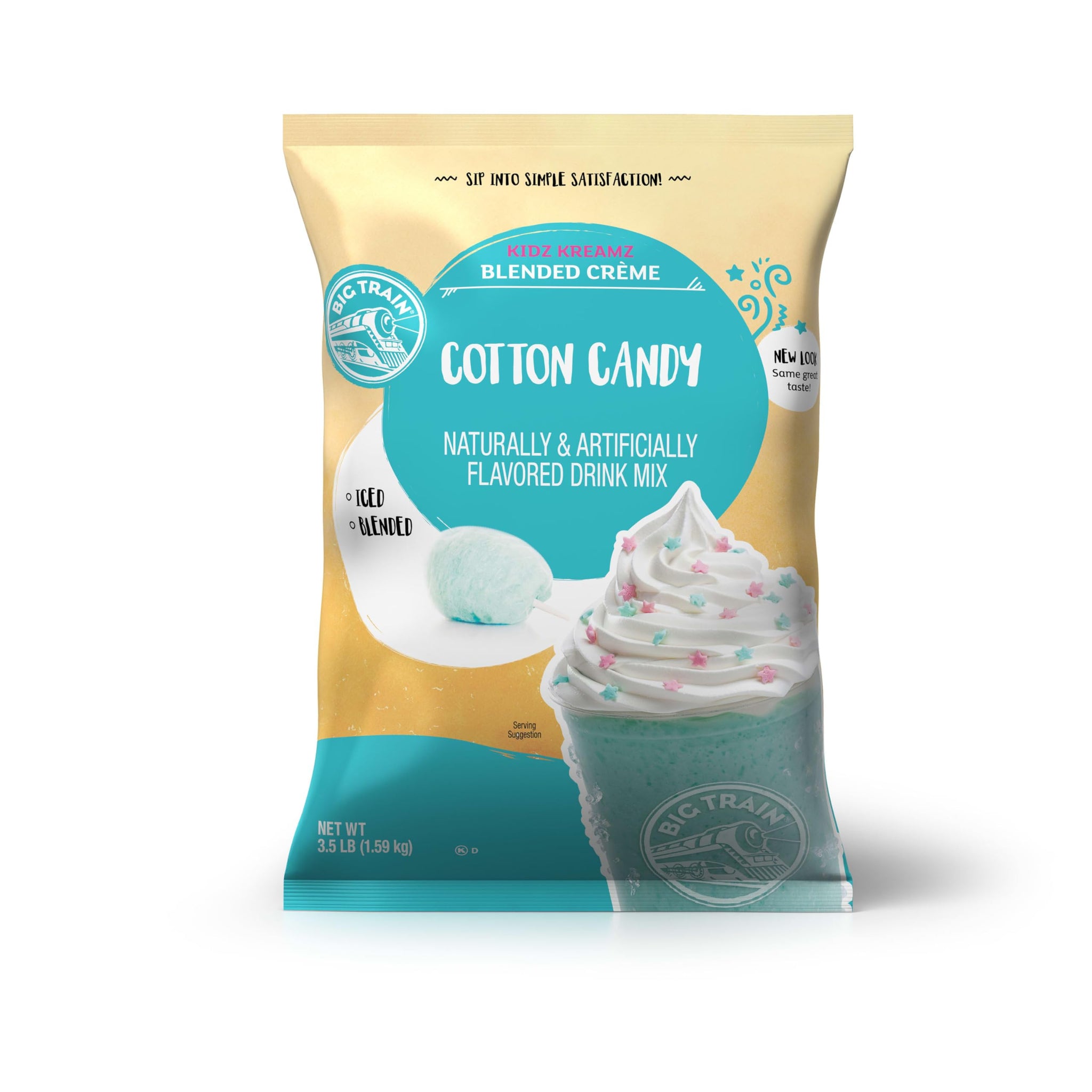 Big Train Kidz Kreamz Cotton Candy Blended Beverage Mix, 3.5 Pound (Pack of 1)