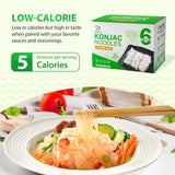 Soeos Konjac Noodles, Shirataki Noodle, 9.5 oz (270g)*6 Packs, Low Calorie, Low Carb, Keto and Paleo Friendly, 3 Variety Noodles, Fettuccine, Angel