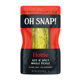 OH SNAP! Hottie Whole Pickle (12 Pack) - Whole Hot N' Spicy Pickle Snack - Fresh Packed Ready to Eat - Gluten-Free, Fat-Free, Non-GMO Veggies