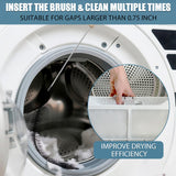 2 Pack Dryer Vent Cleaning Brush, Dryer Vent Cleaner Brush Set, Trap and Duct Lint Remover with Long Flexible Lint Brushes for Deep Cleaning to Remove