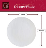 Posh Setting White Plastic Plates Disposable Plastic Wood Pattern Dinnerware (Includes 20 Dinner Plates and 20 Salad Plates) Elegant Disposable