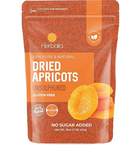 Dried Apricots No Sugar Added, 1 Pound. Turkish Apricots Dried Fruit, Dry Apricot Bulk, Apricots. All Natural, Non-GMO.