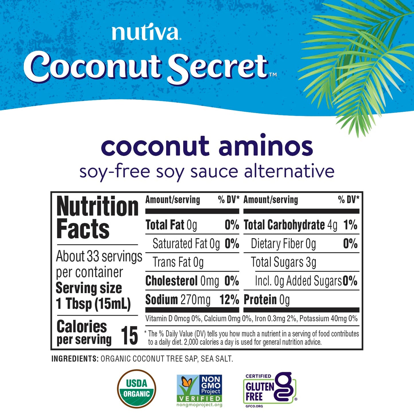 Coconut Secret Coconut Aminos (2 Pack) - 16.9 fl oz