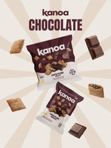 Kanoa Filled Cereal Snacks - 3.17 oz Bags (Pack of 14) - Gluten Free Cereal Pillows Snack (Chocolate)