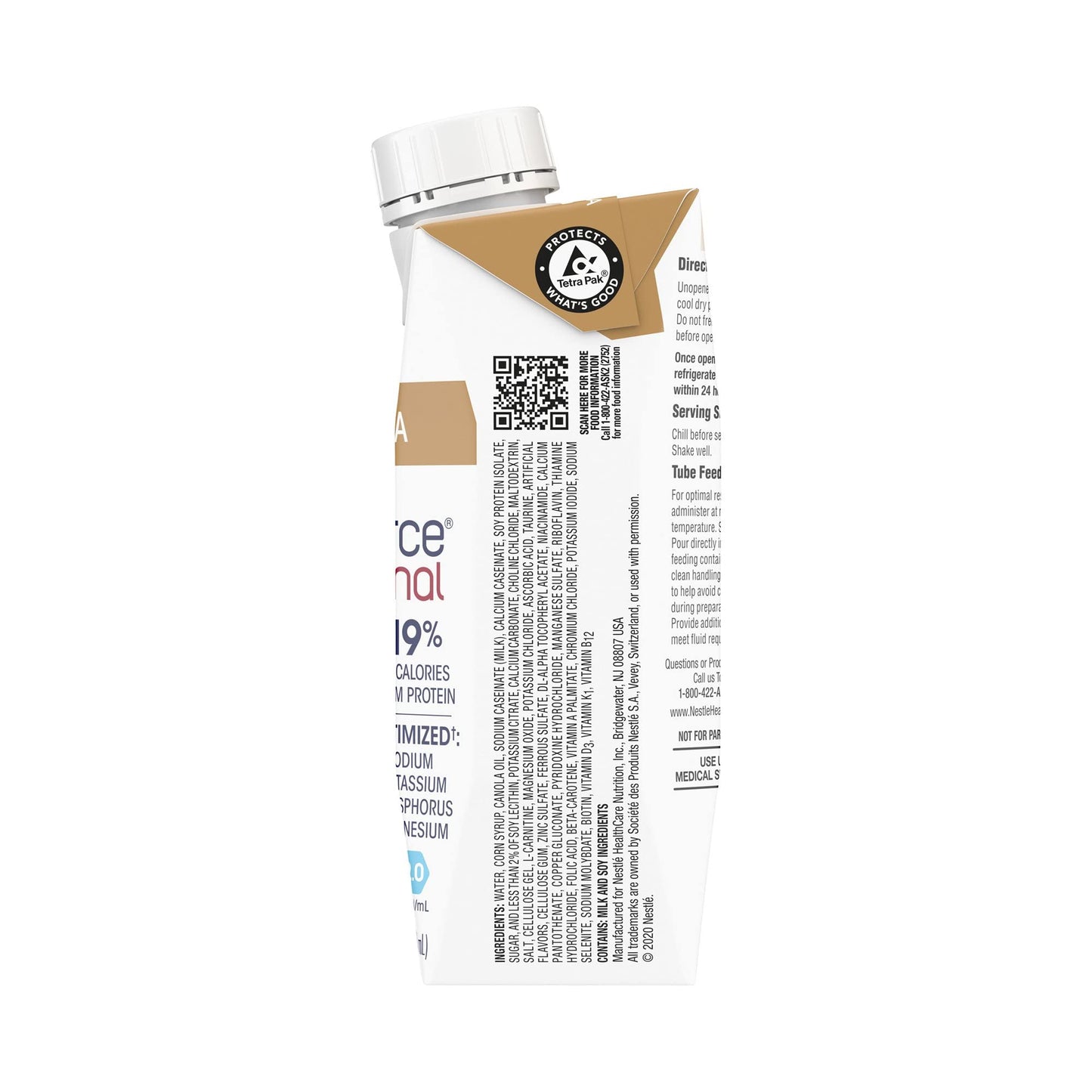 Nestle Novasource Renal Nutritionally Complete Formula Café Mocha Flavor 8 oz Carton 24 Ct