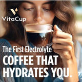 VitaCup Hydration Coffee Pods, The First Coffee That Hydrates You w/Electrolytes, Coconut Water, Pink Himalayan Salt, Magnesium, Medium Roast,Single