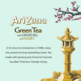 Arizona Green Tea with Ginseng and Honey, Tetra Box, 6.75 Fl Oz, Pack of 32