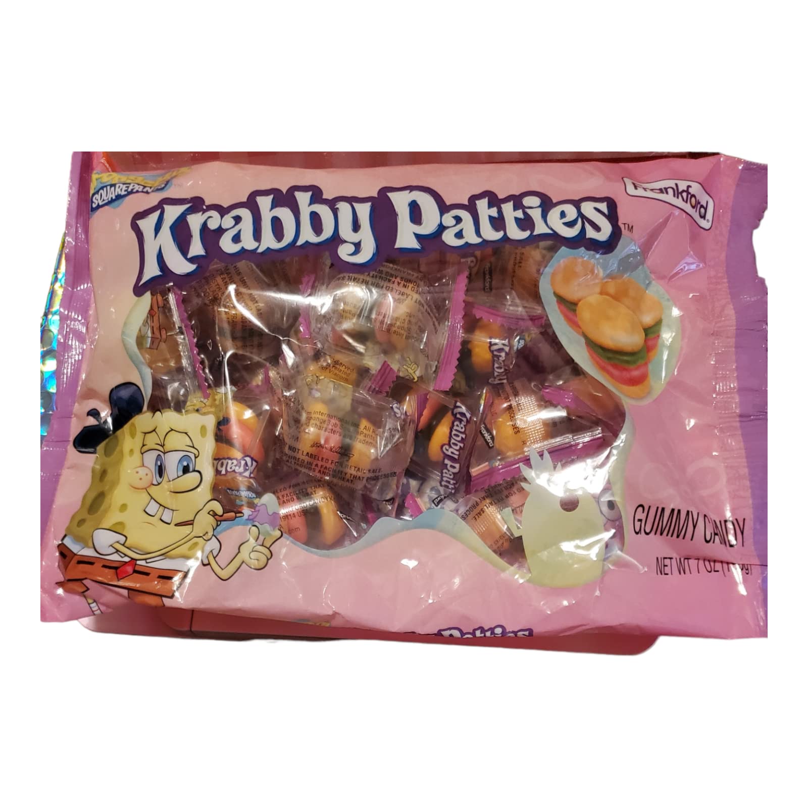 SpongeBob SquarePants Krabby Patties Gummy Candy 7 Oz.