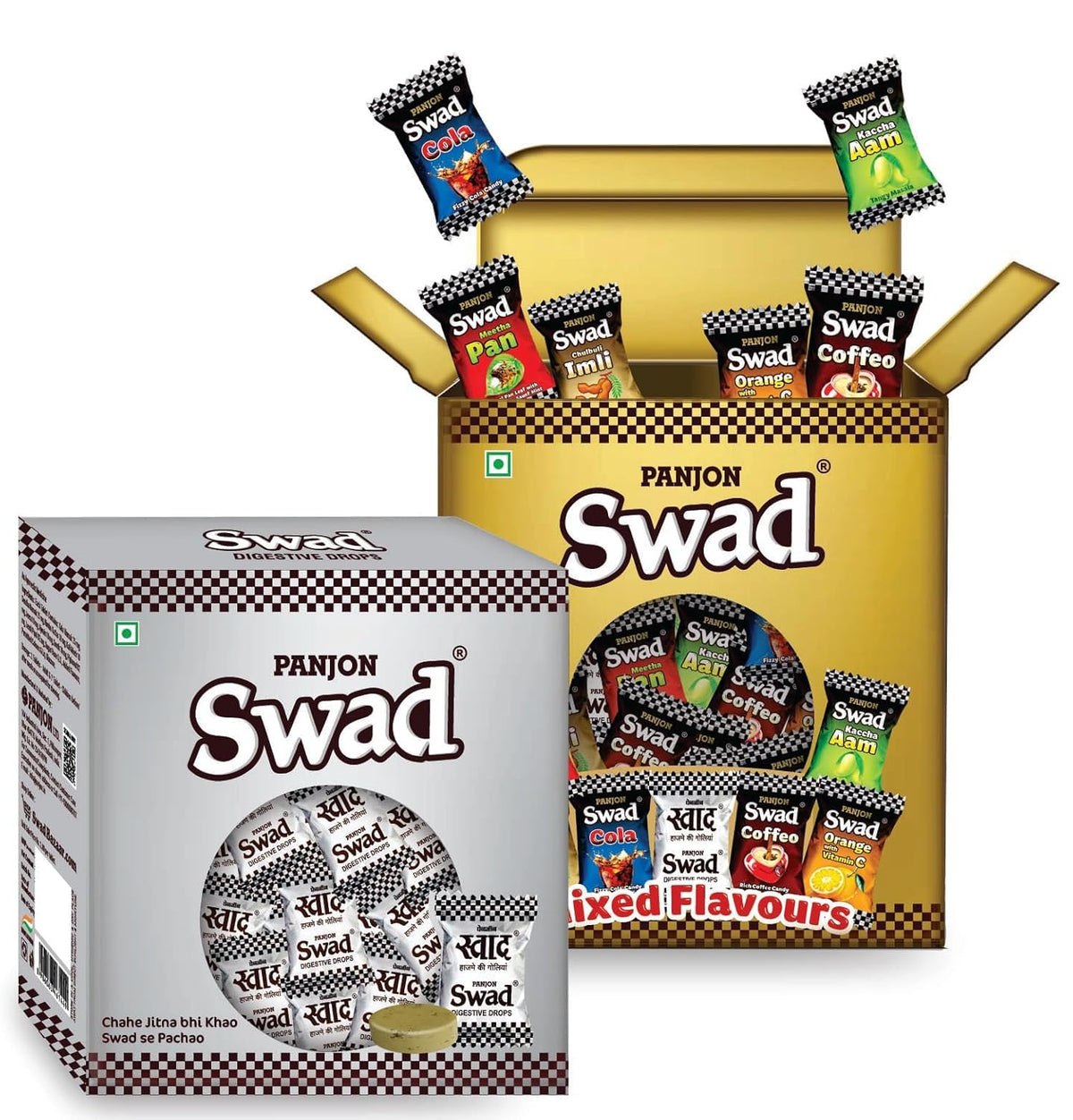 Swad Candy Gift Box, 1 Original Swad Toffee & 1 Mixed Chocolate, Pack of 2, 800g