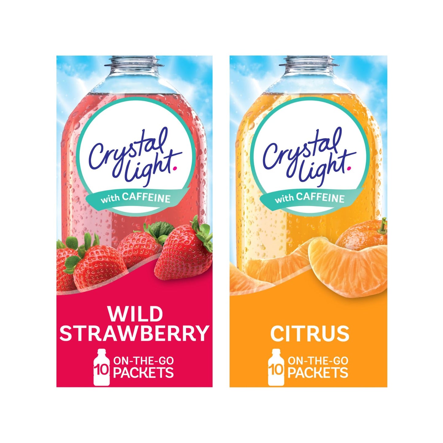 Crystal Light Energy Drink Mix Variety Pack, Zero Sugar Powdered Beverage Mix for Water Flavoring and Low Calorie Energy Drinks, Wild Strawberry
