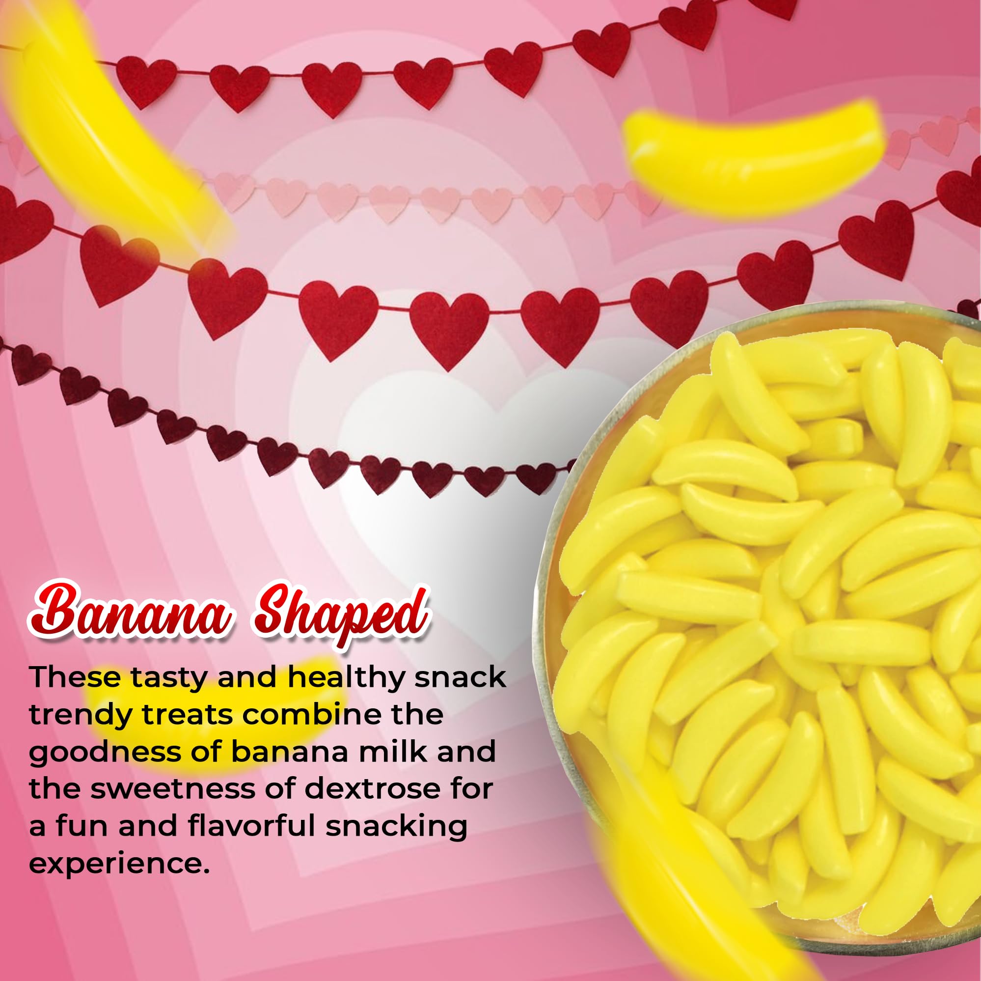 NY Spice Shop Yellow Dextrose Silly Bananas - Candy Bulk Banana Bites - Flavored Healthy Fruity Snacks (1 Pound)