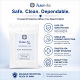 First Aid Gloves for Emergency Kits and Travel, Individually Packaged Gloves, Disposable, Latex-Free, 20 Pairs