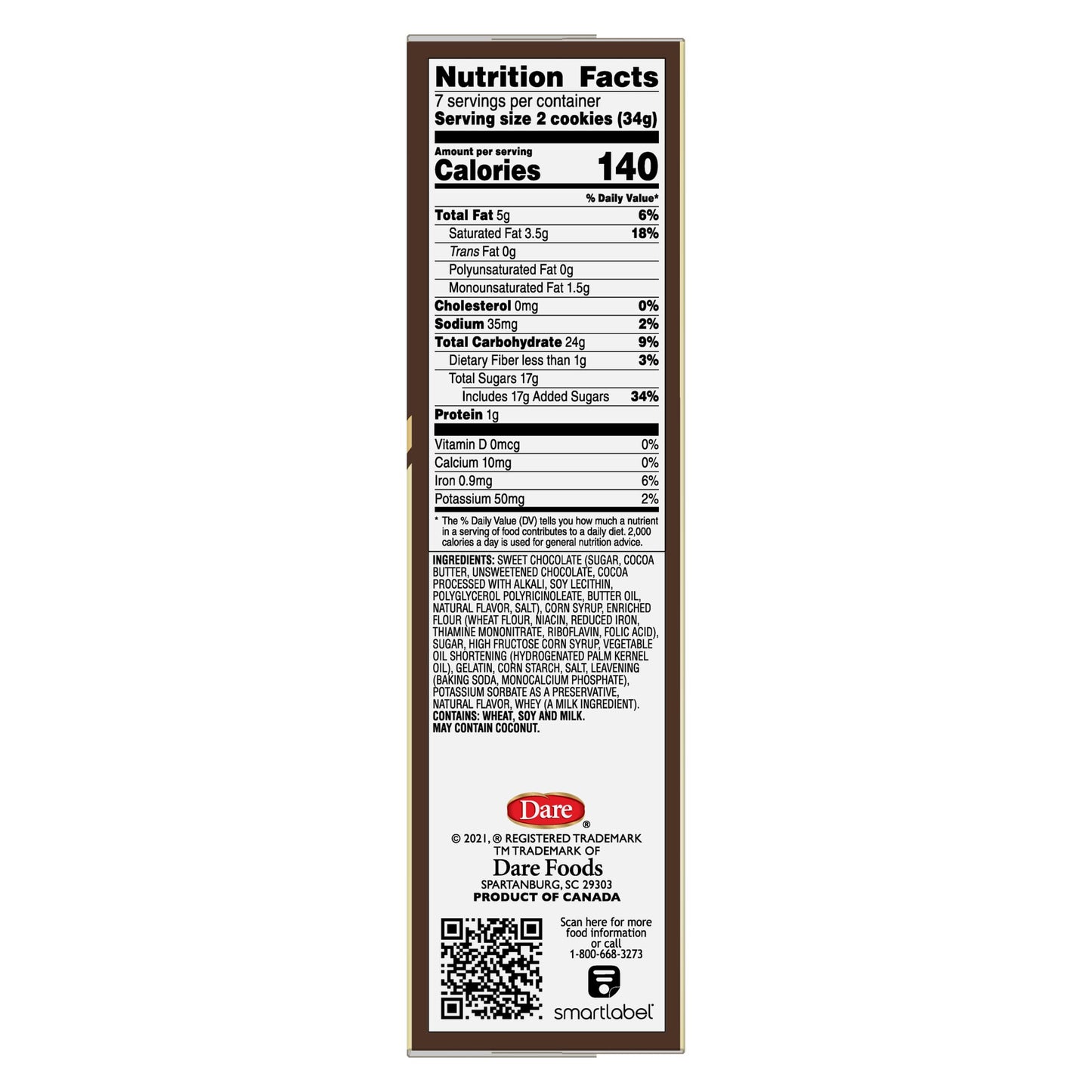 Dare Whippet Cookies, Original, Pack of 12 Boxes (14 Cookies Per Box) – Made with Real Chocolate, Heavenly Marshmallow Center, 100% Peanut Free, 8.8