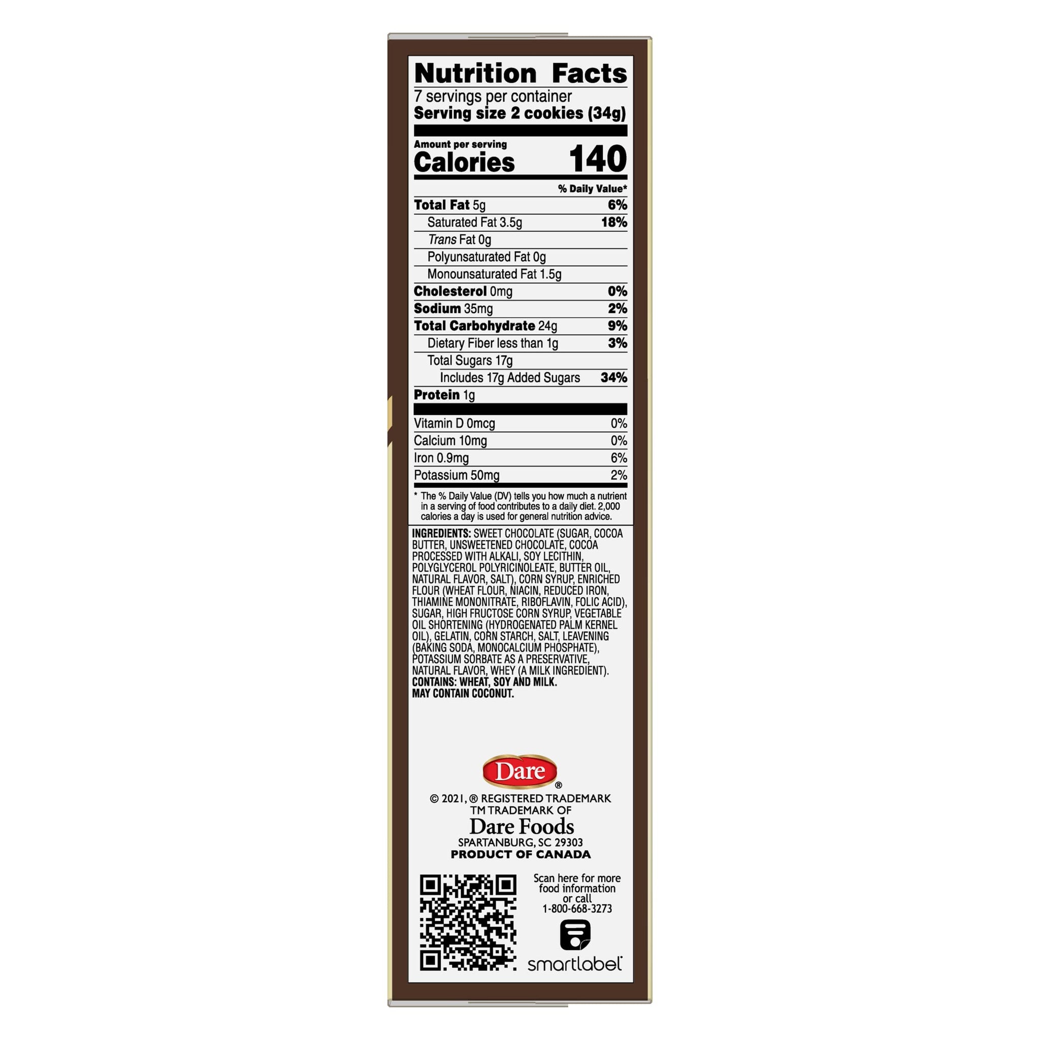 Dare Whippet Cookies, Original, Pack of 12 Boxes (14 Cookies Per Box) – Made with Real Chocolate, Heavenly Marshmallow Center, 100% Peanut Free, 8.8