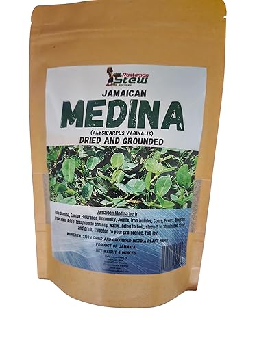 Premium Jamaican Medina Loose Leaf Tea 4oz - Organic Dried & Ground Loose Leaf Herbal Tea | Wildcrafted Caribbean Botanical | Caffeine Free