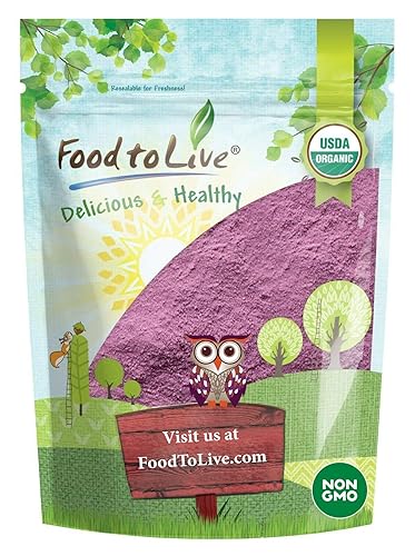 Food to Live Organic Cherry Juice Powder, 1 Pounds - Non-GMO, Raw, Kosher, Vegan Superfood, Bulk, Rich in Antioxidants, Great for Juices, Drinks