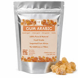 Gum Arabic - Arabic Gum - Aacia Gum - 100% pure and food grade Natural Gum - Beautiful and Large Nuggets.- 1lb/16oz - Imported from Africa