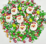 1 Bottle Christmas Sprinkles | Cake Cupcakes and Ice Cream Topper Decorations | Edible Holiday Sprinkles 3.35 OZ(6 Santa Tree Mixing) for Christmas