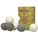 Plantlife 6 Wool Dryer Balls - Reusable, Natural Fabric Softener, Reduces Wrinkles, & Saves Drying Time - Unscented Wool Dryer Balls Laundry Reusable