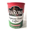 Via Roma Espresso Roast Coffee - 10.5 oz Canister of 100% Pure Italian Coffee